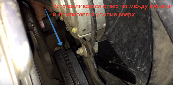 Движение шкива