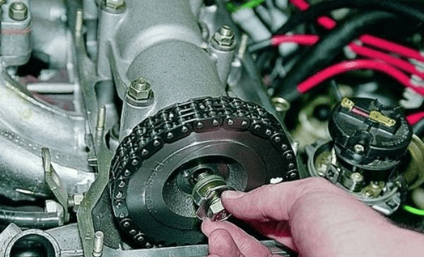 Снятие звездочки распредвала