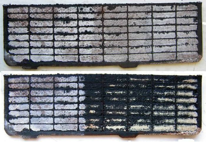 Пластины аккумулятора забиты кристаллами сульфата свинца.