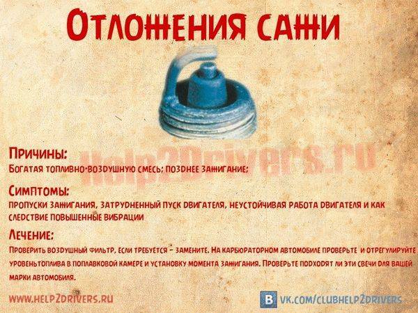 Красный, белый, черный нагар на свечах зажигания: причины, диагностика, устранение неисправности