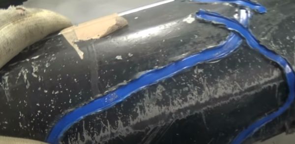 Изображение запечатанной трещины.